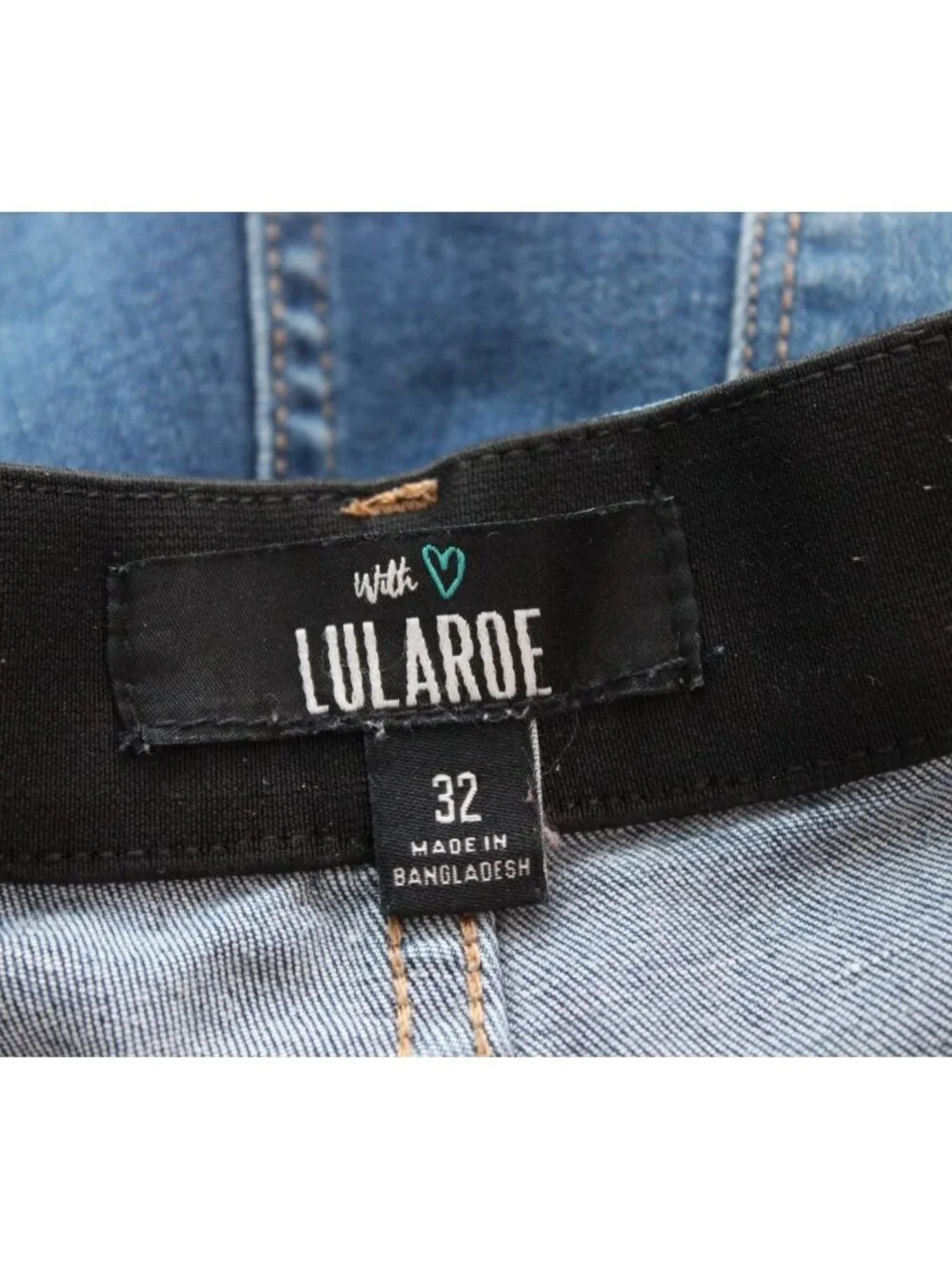 LulaRoe Jeans Size 32 High Rise Straight Stretch Denim Preppy Comfort Slimming - Picture 11 of 12